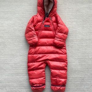 Patagonia baby bunting pink 3-6mos snowsuit